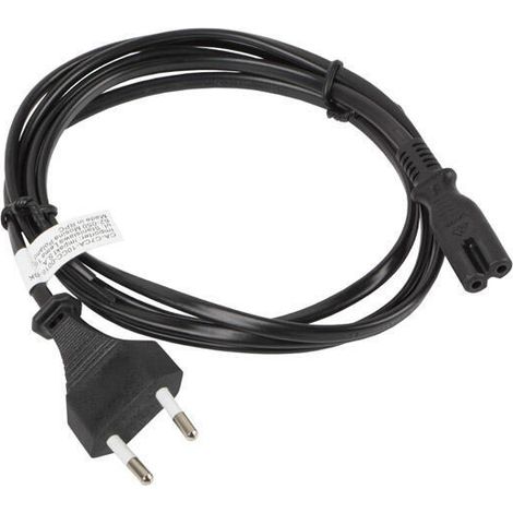 Lanberg CA-C7CA-10CC-0018-BK cable de transmisión Negro 1,8 m C7 acoplador CEE7/16 (1/4)