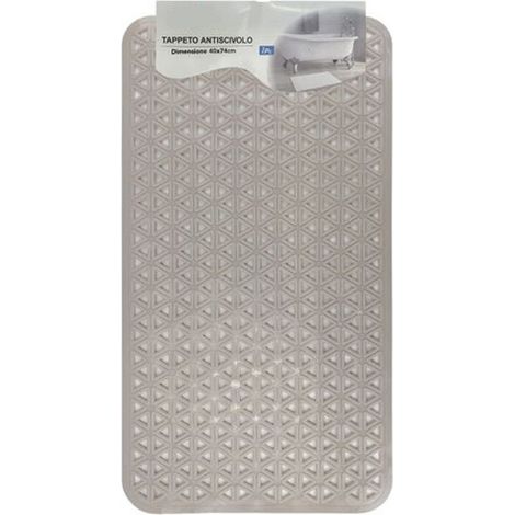 Cleafe - Tappeto Antiscivolo Intreccio Geometrico Beige Per Vasca Da Bagno Doccia 40x74cm 10798 - (1/2)