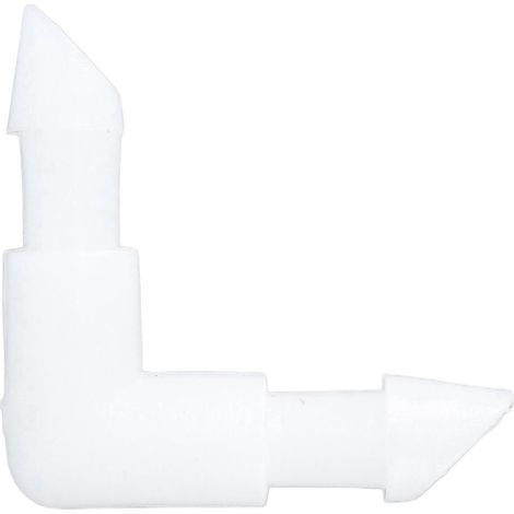 Winkel-Schlauchverbinder 90 Grad L-förmiger Schlauchanschluss PE-Rohrverbinder mit gleichem Durchmesser 3 mm / 0,12