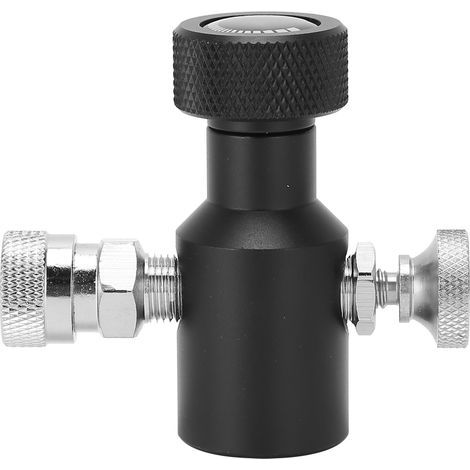 Adaptateur de recharge CO2 G1/2-14 Noir pour Sodastream, Valve de sécurité avec raccord rapide femelle 8mm
