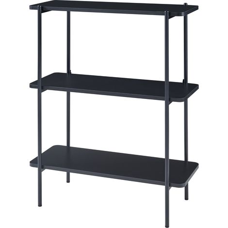 Scaffale dal design senza tempo per soggiorno o camera da letto mobile contenitore indipendente 100 x 80 x 34 cm nero 030011153