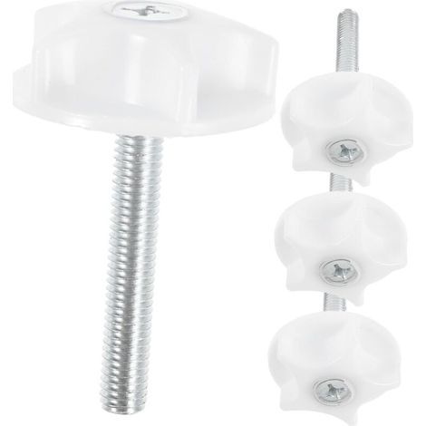 Kopfteilbefestigungen – Set mit 4 verzinkten Stahlschrauben und Unterlegscheiben, kompatibel mit Betten und Schlafsofas