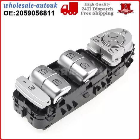 Interrupteur De Fenêtre Conducteur - 3 Broches - Pour Mercedes W205 S205 X253 C253 - ABS - Unité Simple (1/5)