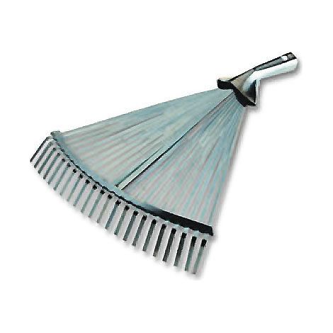 FPLUS escoba jardin regulab.s.mang.38-22 , Escoba metálica con 22 púas y lamas regulables.