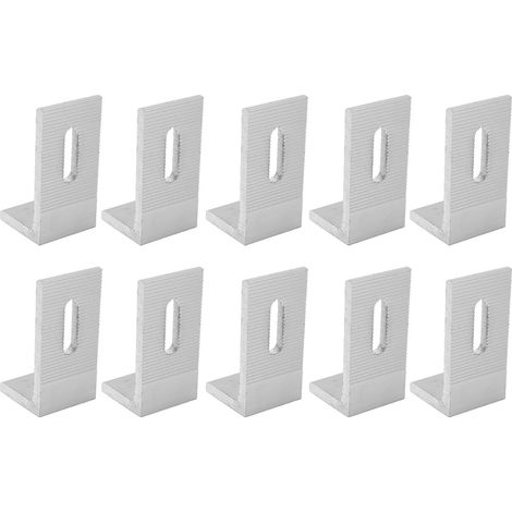L-förmige Aluminium-Solarhalterung für Photovoltaikmodule, 10-teiliges Dachmontageset, robuste PV-Montagehalterung. (1/5)