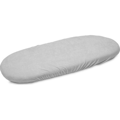 Drap-housse pour poussette en tissu éponge gris 35 x 75 (1/3)