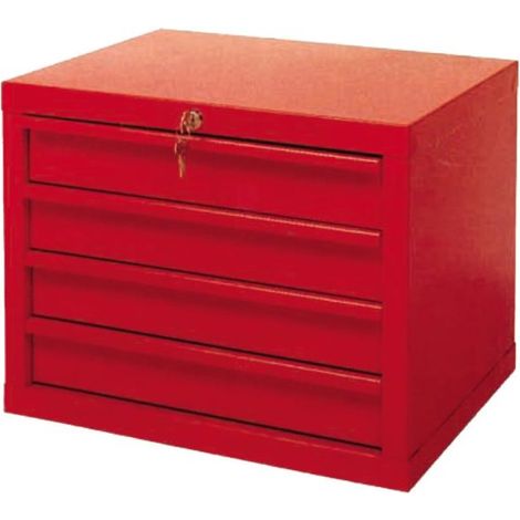 Cassettiera porta utensili officina 4 cassetti (4 bassi) ROSSO GR62-A DERBY (1/2)
