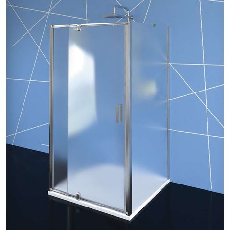 Polysan Easy Line - Dreiwandige Duschkabine 80-90x90 cm, L/R-Variante, Glas Brick/Chrom EL1638EL3338EL3338 (1/4)