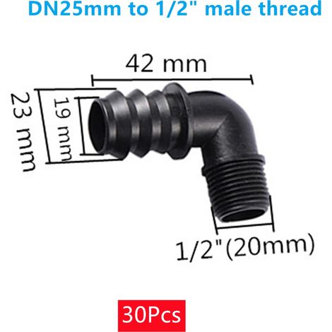 (30 coudes DN25 mm) Arroseur escamotable à impulsion rétractable, tête d'arrosage pour jardin, grand débit, entrée d'arrosage à bascule (1/5)
