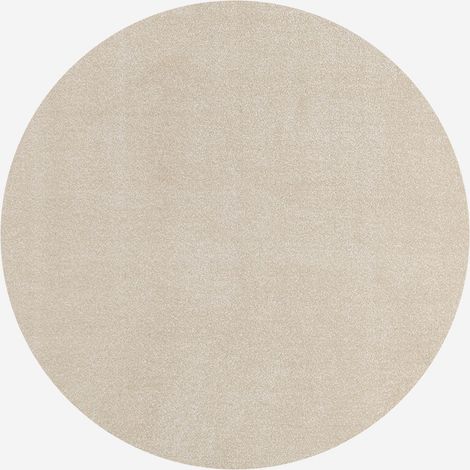 Tappeto rotondo frisée antiacaro color crema Milano Unit CRE101
