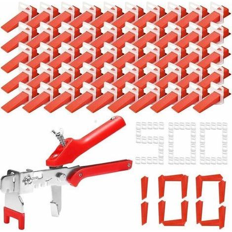601 Pices Kit Nivellement Carrelage avec 500 Pinces Cale Carrelage Pour Carreaux De 2 Mm 100 Nivellement couleurs multiples YYV (1/4)