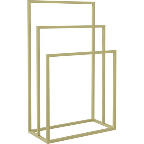 Porte-serviettes sur pied Doré 48x24x79 cm Fer