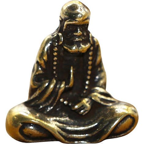 Retro-Buddha-Mini-Statue aus Messing, Bodhidharma-Meisterfiguren