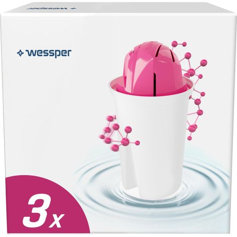 Cartouche de Filtre à Eau en Magnésium, Filtre pour Carafe FIltrante, Compatible avec Classic, Classic, Classic, sans BPA - 3 pièces (1/5)