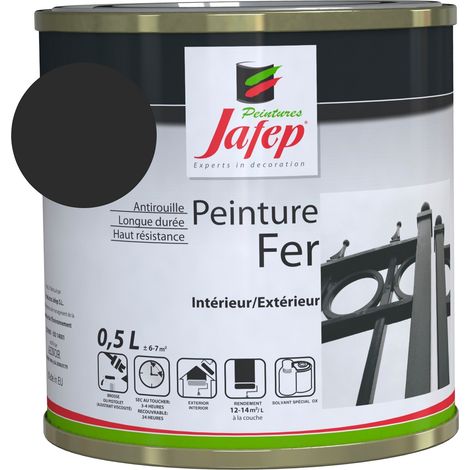 Peinture fer antirouille gris anthracite Jafep 0,5 L