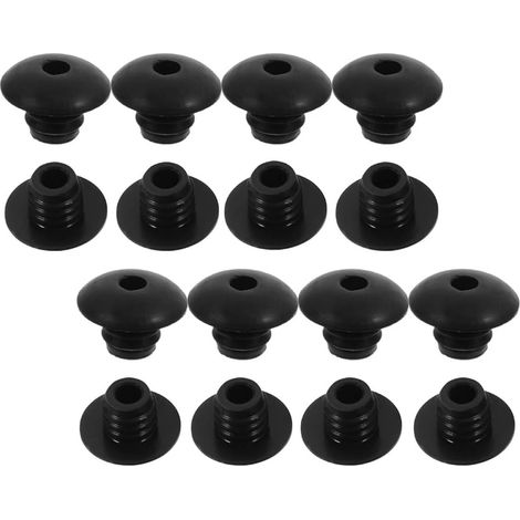 100 butées noires pour crochets de panneau perforé de 6,35 mm (1/4 pouce) et accessoires pour l'organisation des outils (1/5)
