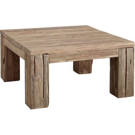 tavolino da salotto in legno di Teak 90x90x45 naturale grezzo BASSANO 104 (1/3)