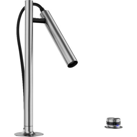 Blanco Luneoo S - Mitigeur de cuisine électronique avec bras flexible et douchette, alimentation secteur, acier 527972 (1/3)
