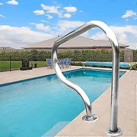 Rambarde de piscine avec base à fixation rapide, poignée ergonomique, rambarde de piscine durable pour une entrée facile (1/5)