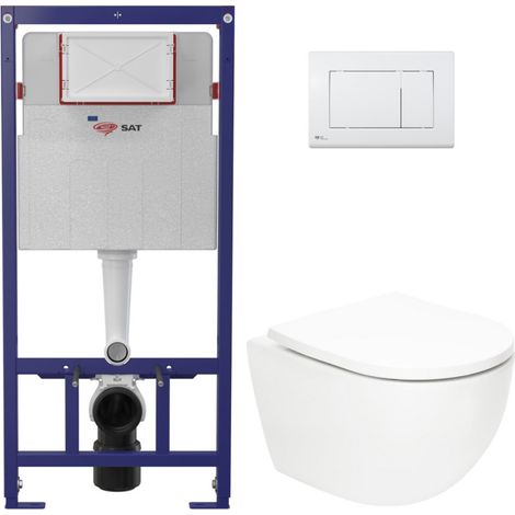 Swiss Aqua Technologies WC-Set Swiss Aqua Technologies: ECO 2L 112 cm + WC Hängetoilette Tornado Fusion + Betätigungsplatte Weiß (STESTFUWT01-IN)