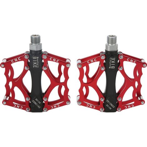 Paire de pédales VTT aluminium alliage, roulements haute vitesse, légères, antidérapantes, plates-formes pour vélo plat. (1/5)