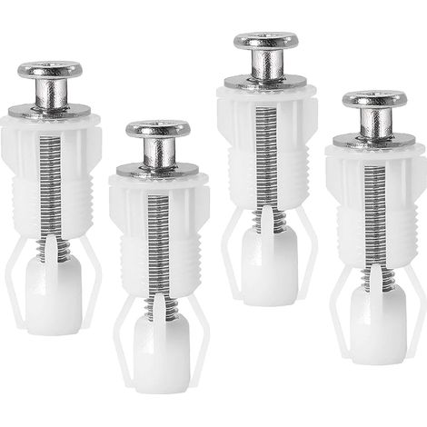 4 vis expansion abattant WC, rechange pour charnières supérieures, blanc (1/5)