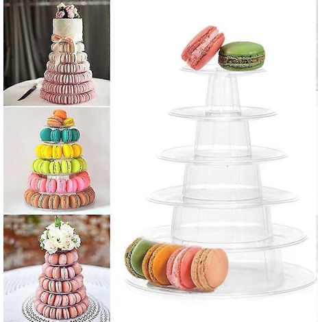 6-stöckiger Macaron-Turm als Präsentationsständer, ideal für Weihnachts-, Hochzeits- und Geburtstagsdekorationen (1/5)