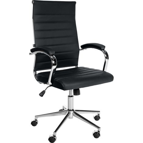 Bürostuhl Mollis Echtleder schwarz