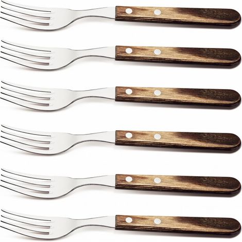 Tramontina 6-teiliges Polywood-Braun-Jumbo-Tischgabel-Set 20,5 cm (1/5)