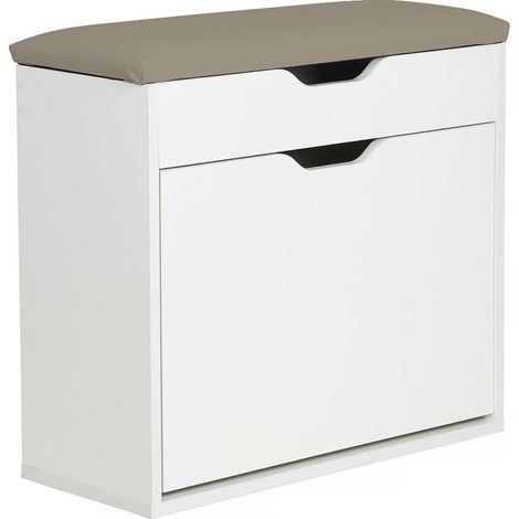 Scarpiera "Wade" - 68 x 60 x 24 cm - Bianco (1/5)