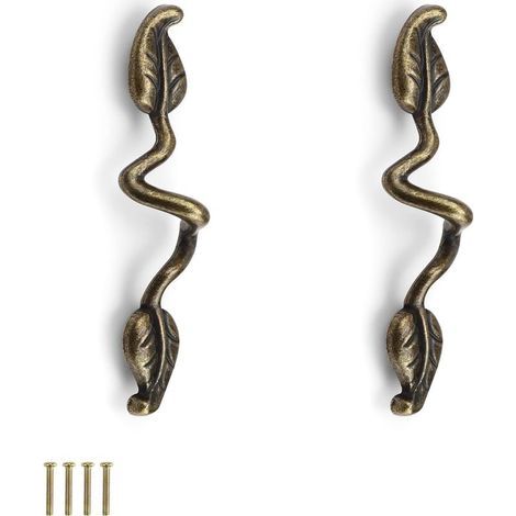 2-teiliger Möbelgriff, antiker Möbelgriff, Vintage-Design, Küchenschrankgriff für Schränke, Schubladen, Badezimmer (1/5)