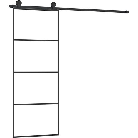 Maison Exclusive - Schiebetür mit Beschlag 76x205 cm ESG-Glas & A