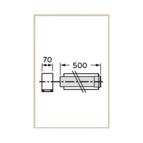 Vaillant Prolongación para sistema de evacuación de aire/gases de combustión de condensación, PP, 80/125, 0,5 m, 303202
