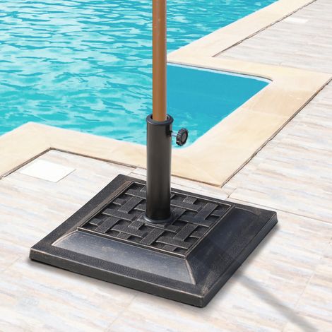 Sonnenschirmständer 9 kg mit Adapter 38/48 mm Bronze OKMYHOME (1/4)