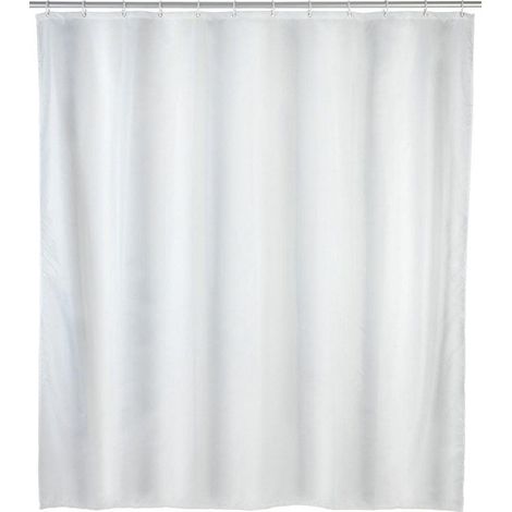 Wenko UNI cortina de ducha poliéster blanco rojo 120x200 cm