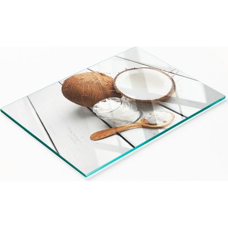 Tagliere da cucina decorativo multifunzionale, indurito con olio di cocco, 80x52 cm (1/5)