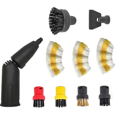 Dampfbürstenset mit Reinigungstuch für Kärcher Dampfreiniger SC1, SC2, SC3, SC4, SC5 und SC7 – Zubehör und Ersatzteile 2.863-159 (1/5)