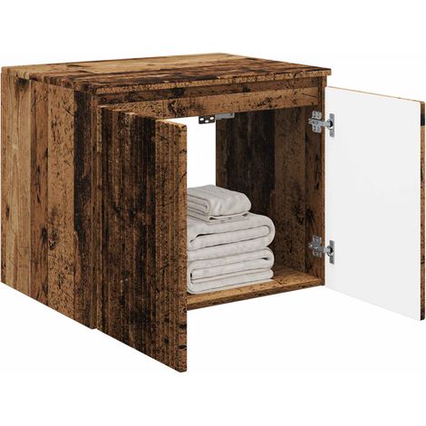 vidaXL Wall-mounted Bathroom Cabinet Old Wood 62.5 x 44.5 x 50 cm