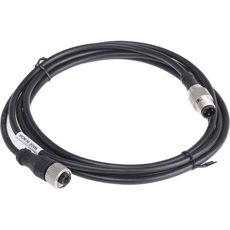 Cordon RS PRO 4 conducteurs , M12 Femelle vers Fiche mâle droite M8 Mâle, 2m ( Prix pour 1 )