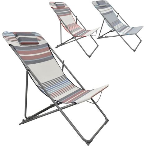 1 Pezzo Sedia Sdraio Deco in Metallo Regolabile 19 mm 3 Colori