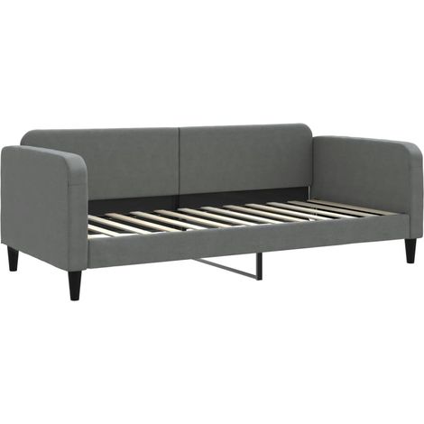 Lit adulte,Lit de jour gris foncé 90x200 cm tissu979942 (1/5)
