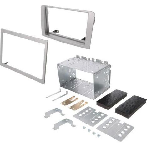 Kit Facade Autoradio KA195F compatible avec Fiat Idea Lancia Musa 03-12 argent