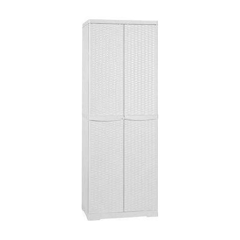 MOBILETTO IN POLIPROPILENE PORTASCOPE RATTAN H.178 Misura: L cm. 65 x P cm. 45 Bianco