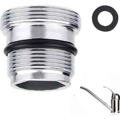 M18-M22 Mischbatteriewasserhahn-Adapter, Metallverbinder zum Anschluss eines Perlatoren an einen Wasserhahn. (1/4)