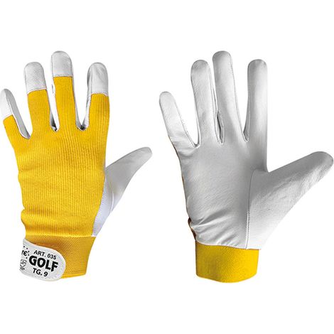Guanti Fiore Maialino Tg. 9 col Neri Ball Giallo 12 Coppia