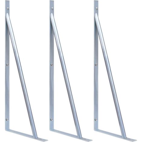 vidaXL Soportes para postes de valla 3 unidades acero galvanizado (1/5)