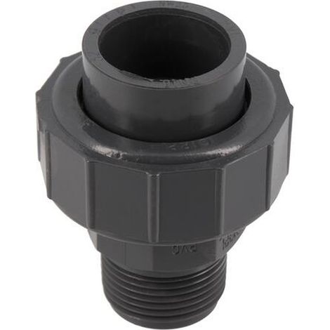 Union 3 pièces mixte PVC pression à coller Femelle Ø32mm - à visser Mâle 1" (1/3)