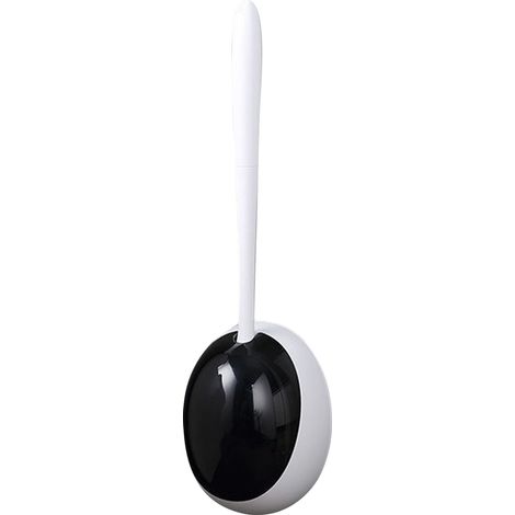 Ensemble porte-brosse WC mural, kit de nettoyage de cuvette pour salle de bain, noir, pour la maison et l'hôtel. (1/5)