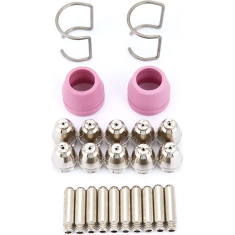 Kit de 24 pièces pour torche de découpe plasma AG60 SG55 : consommables, électrodes, buses et coupelles. (1/5)