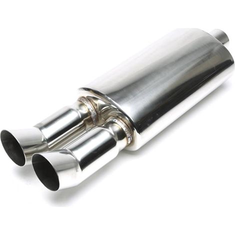 Silencieux arrière sport universel inox TA Technix 2 x 76mm DTM rond-27480607